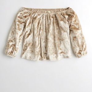 Champagne off the shoulder top